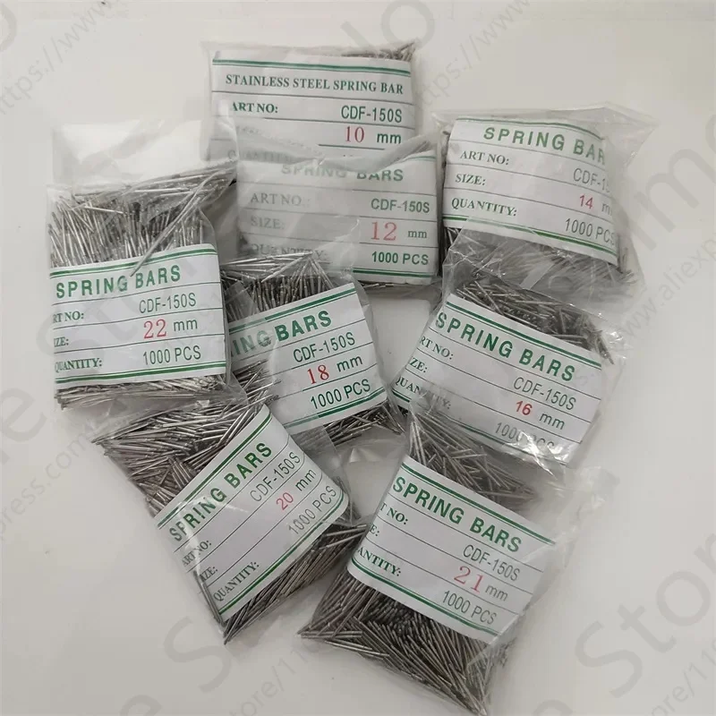 Spring Bar Tool Set - 1000 個の時計スプリングバーツールセット 1.5 ミリメートル厚さの時計バンドリンクレンチ時計修理用 8 ミリメートル-24