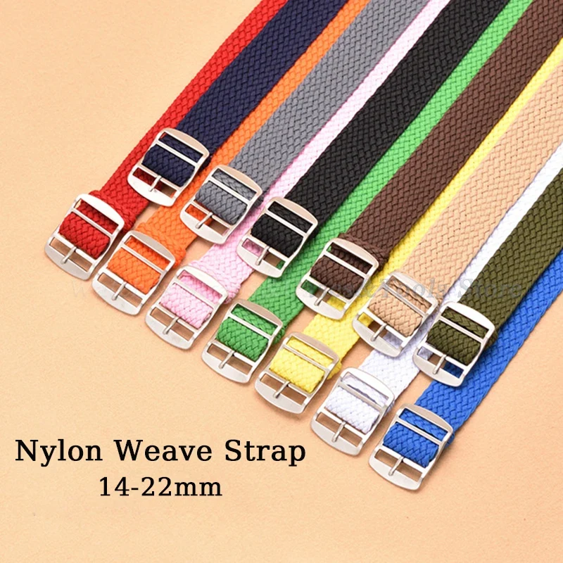 Perlon Strap Woven - ナイロン織り時計ストラップ Perlon 時計バンドリストバンド女性男性ブレスレット時計アクセサリー 14 ミリメートル 16