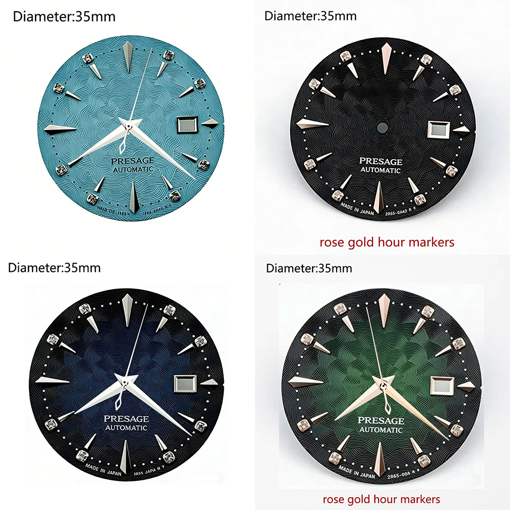 Seiko Watch Presage - 35mm SロゴプレサージュNH35ダイヤル ロータステクスチャ Sダイヤル 夜光なし NH35自動機械式ムーブメント対応