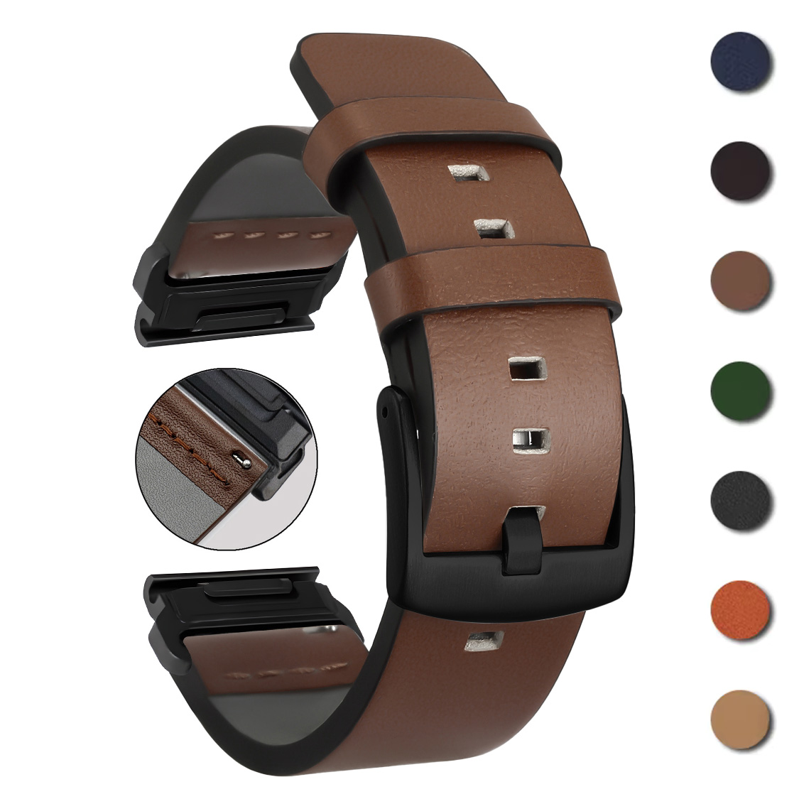 Silicone Watch Band 22Mm - 26 ミリメートル 22 ミリメートルクイックフィットストラップガーミンフェニックス 8 E