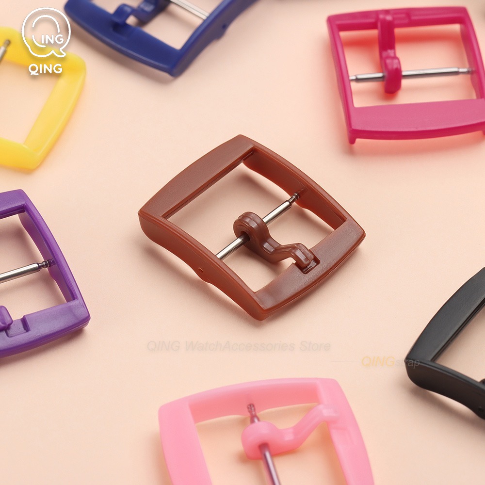 Silicone Band Women - スウォッチ用16mm 19mm 20mmシリコンストラップ カラフルバンド ピンバックル 女性用