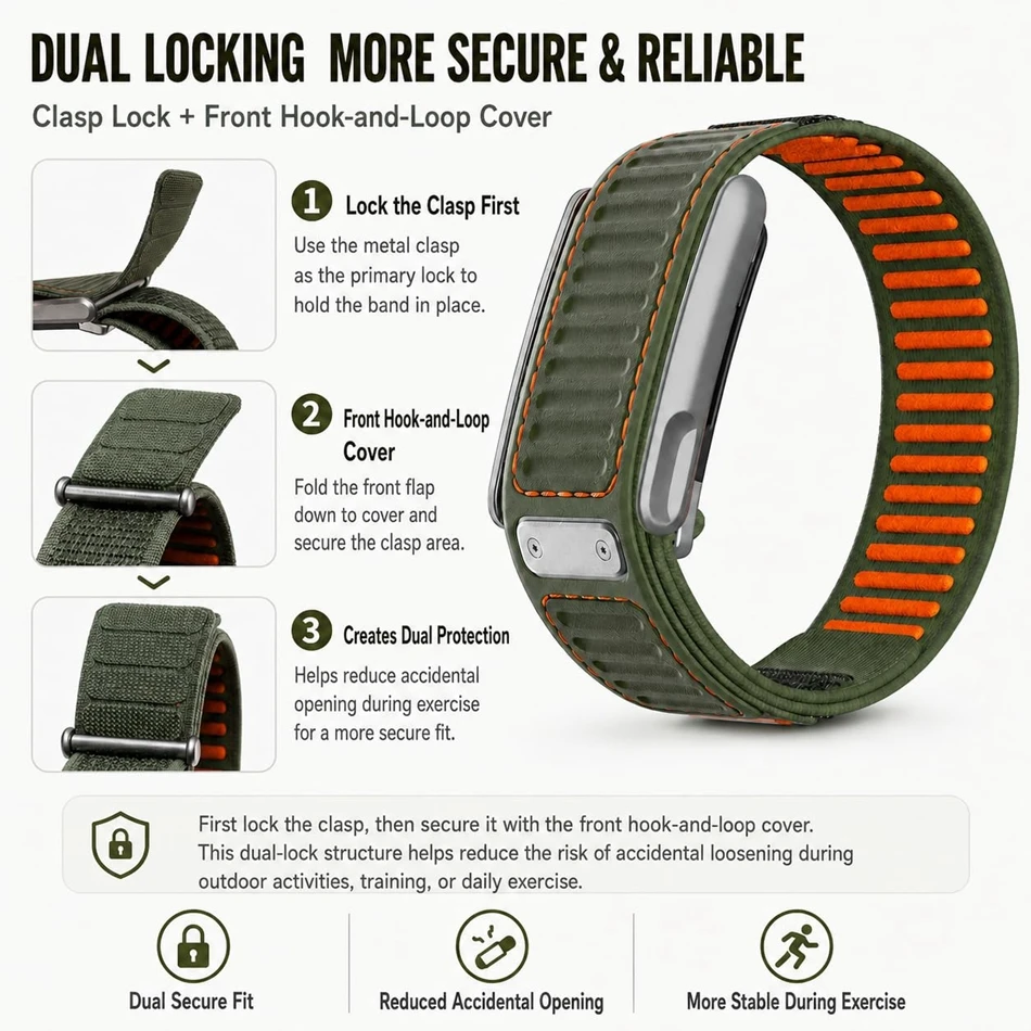 ナイロンシリコンループウォッチバンド Whoop 5.0 M - Sport Loop Velcro のレビューと価格