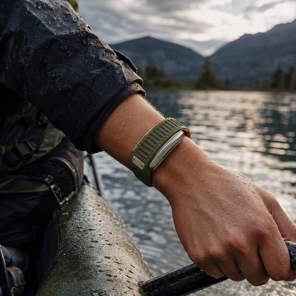 ナイロンシリコンループウォッチバンド Whoop 5.0 M - Sport Loop Velcro のレビューと価格