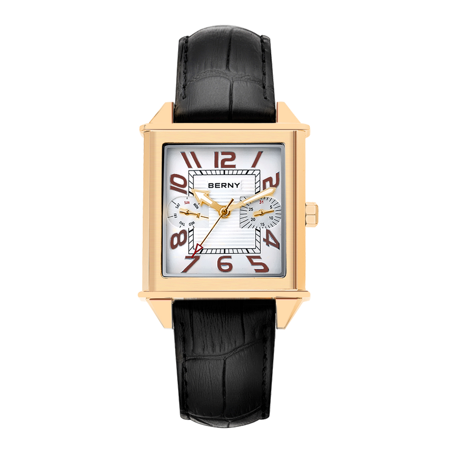 BERNY 6P25 クォーツ時計男性用ゴールデンニュースク - Cartier Watch Tank のレビューと価格