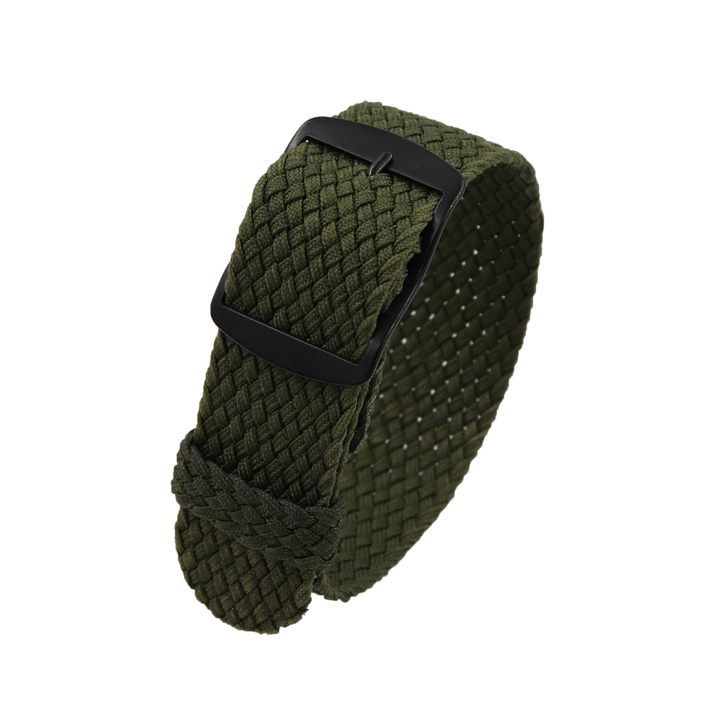 織りナイロン製時計バンド,18mm,20mm,22mm,無地 - Perlon Strap Woven のレビューと価格