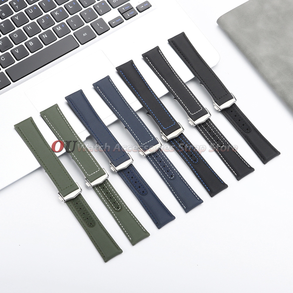 セイルクロス ナイロン レザー ウォッチバンド 20mm 2 - Omega Watch Seamaster のレビューと価格