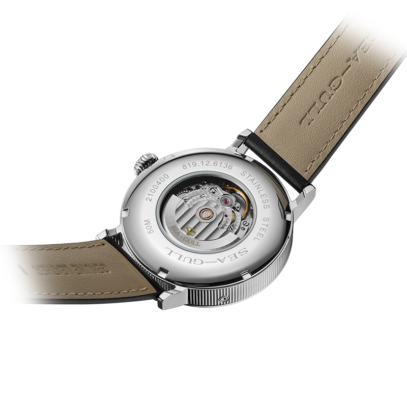 カモメ自動機械式時計男性用クラシックムーンフェイズ腕時計レザ - Seiko Watch Presage のレビューと価格