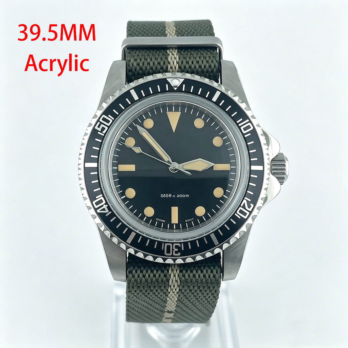 39.5mm ダイバーレトロウォッチ カレンダーなし アクリ - Tropic Strap Vintage のレビューと価格