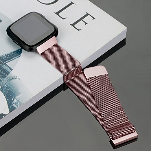 ミラネーゼメッシュバンドストラップ Fitbit Versa - Milanese Loop Magnetic のレビューと価格