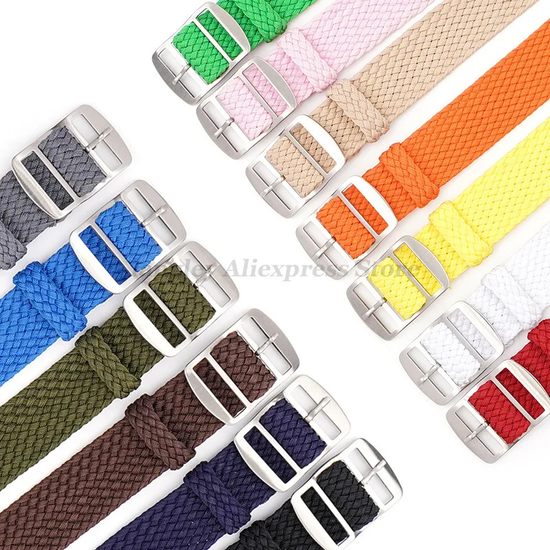 織ナイロンストラップペロン時計バンド高品質ファッション 14 - Perlon Strap Woven のレビューと価格