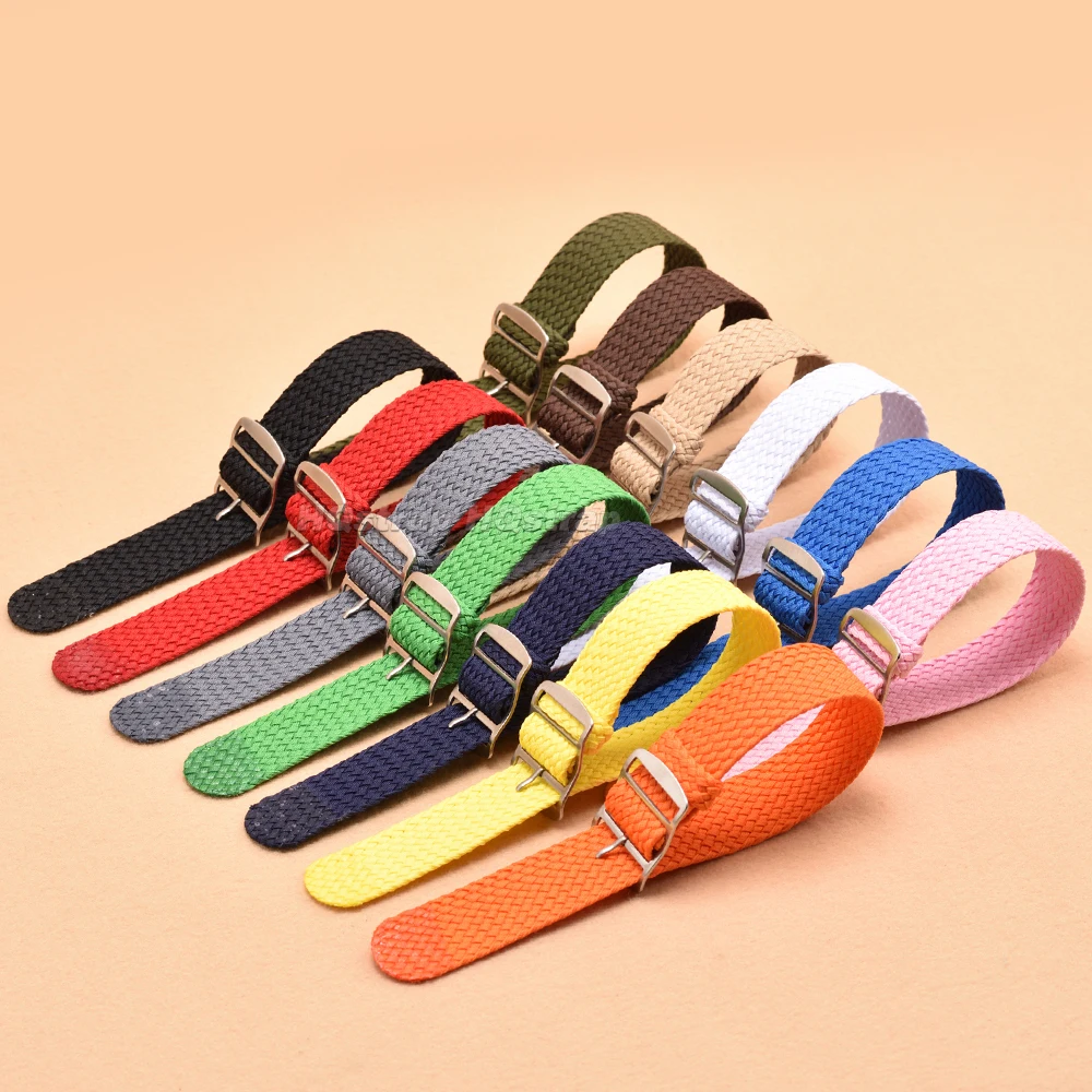 男性と女性のためのナイロン織り時計ストラップ,交換用ストラッ - Perlon Strap Woven のレビューと価格