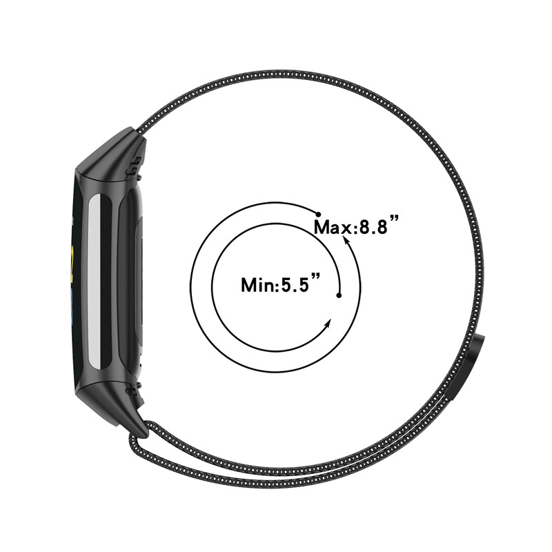 Fitbit Charge 5/6用メタルバンド スマートウ - Milanese Loop Magnetic のレビューと価格