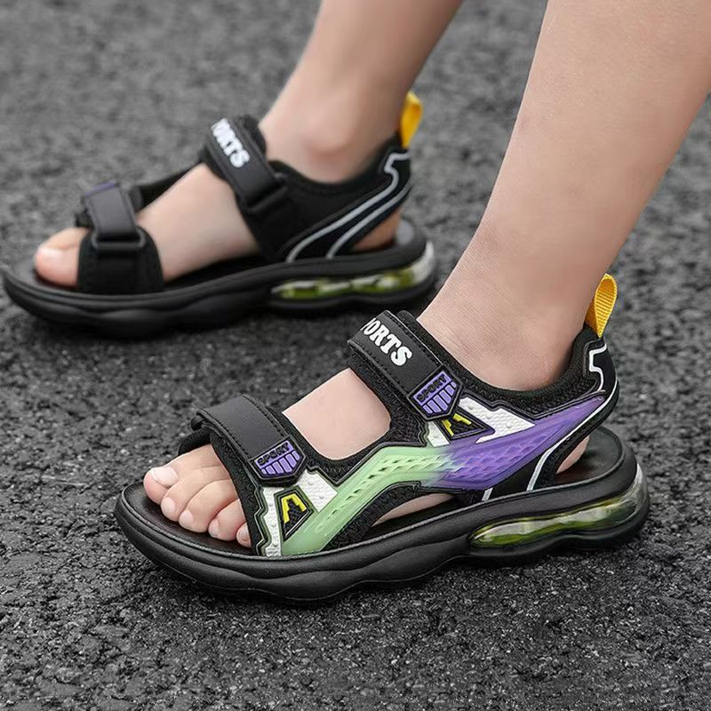 子供の夏の新しいオープントゥカジュアルスポーツサンダル男の子 - Sport Loop Velcro のレビューと価格