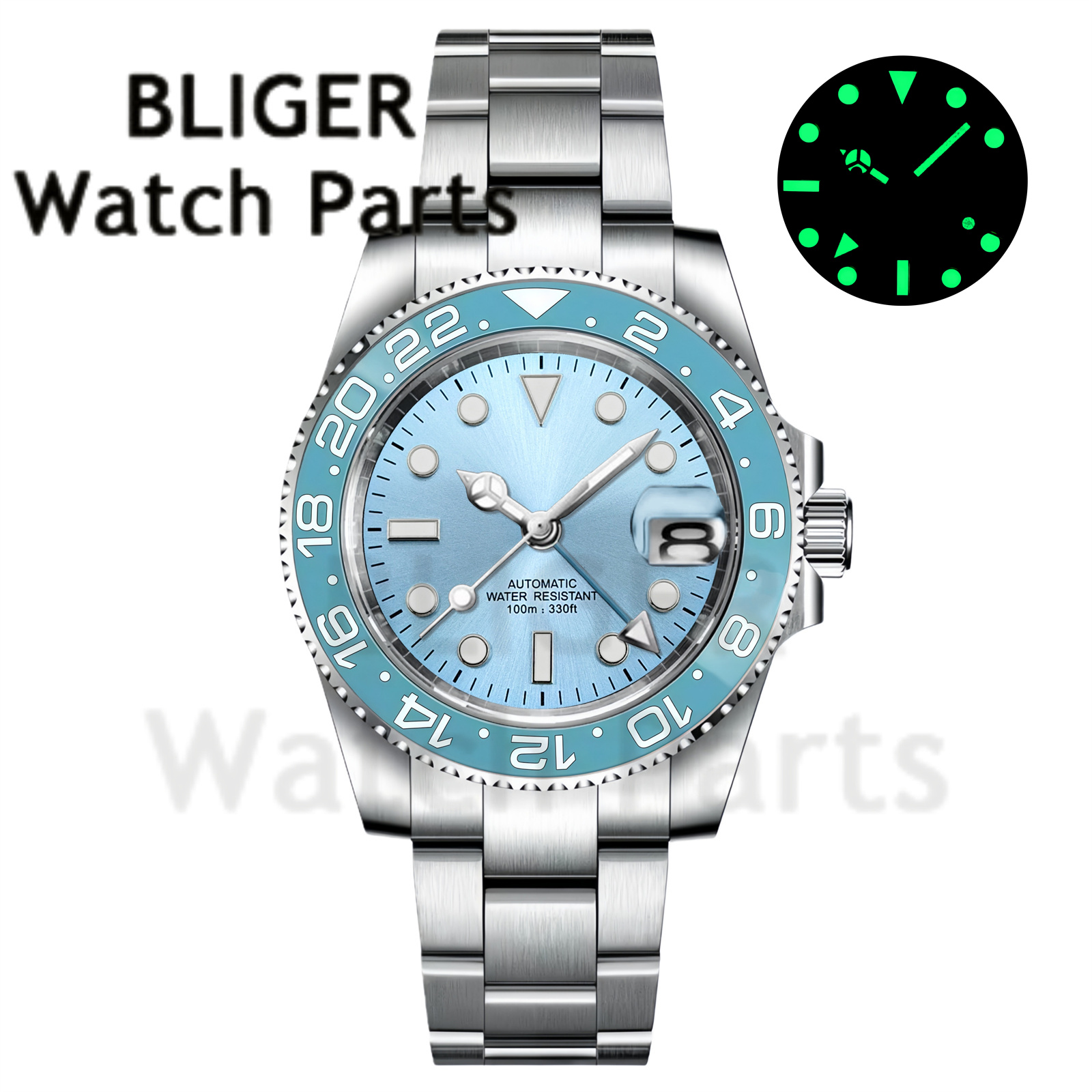 カスタムファッション GMT 40mm メンズ NH34 機 - Stainless Bracelet Diver のレビューと価格